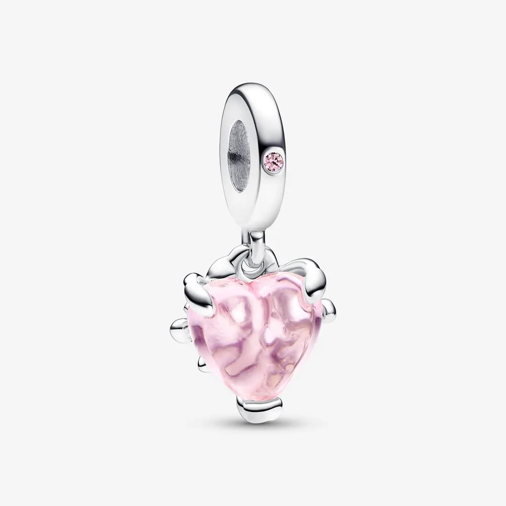 Pandora Rosa Slektstre og Hjerte Hengende Charm - 792654C01