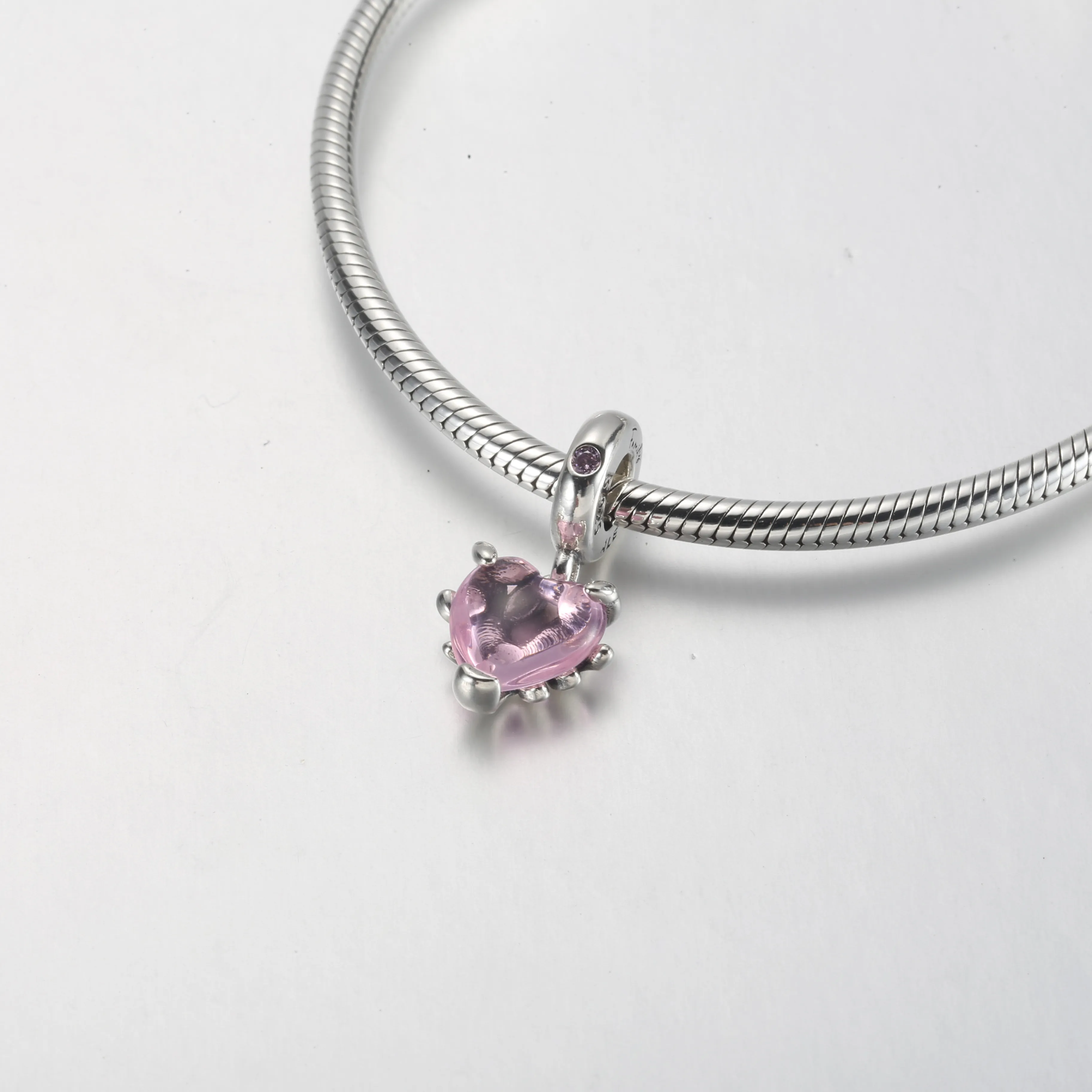 Pandora Rosa Slektstre og Hjerte Hengende Charm - 792654C01