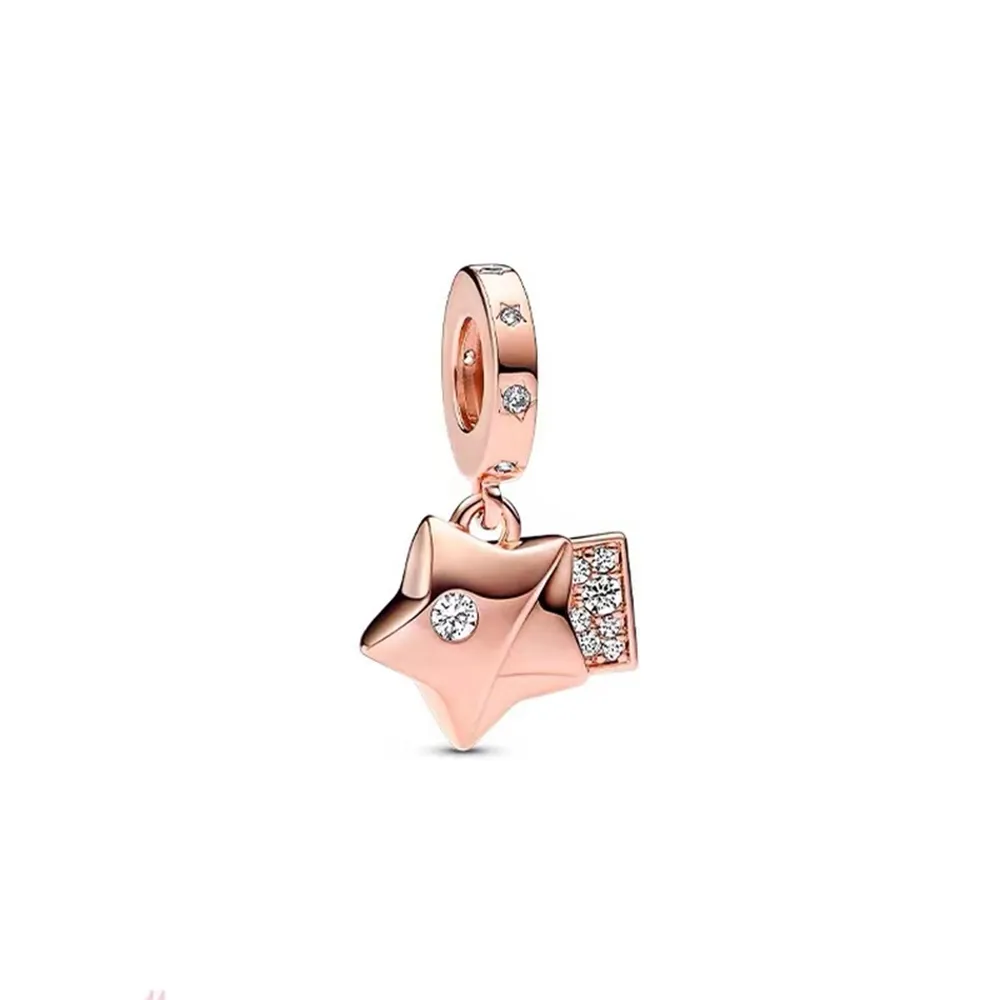 Pandora Rose Gold Luck Star Dangle Pendant - 782483C01