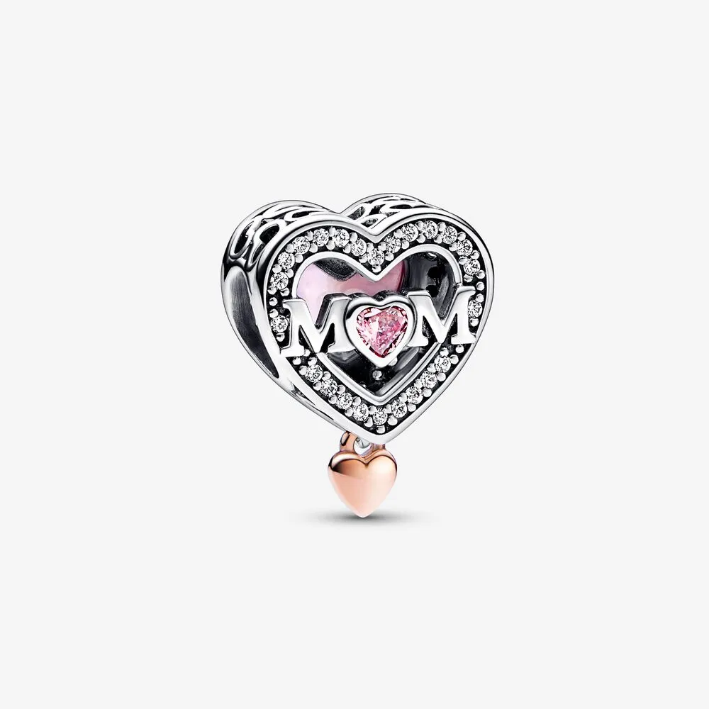 pandora tofarget åpen mor og hjerte charm 782653c01