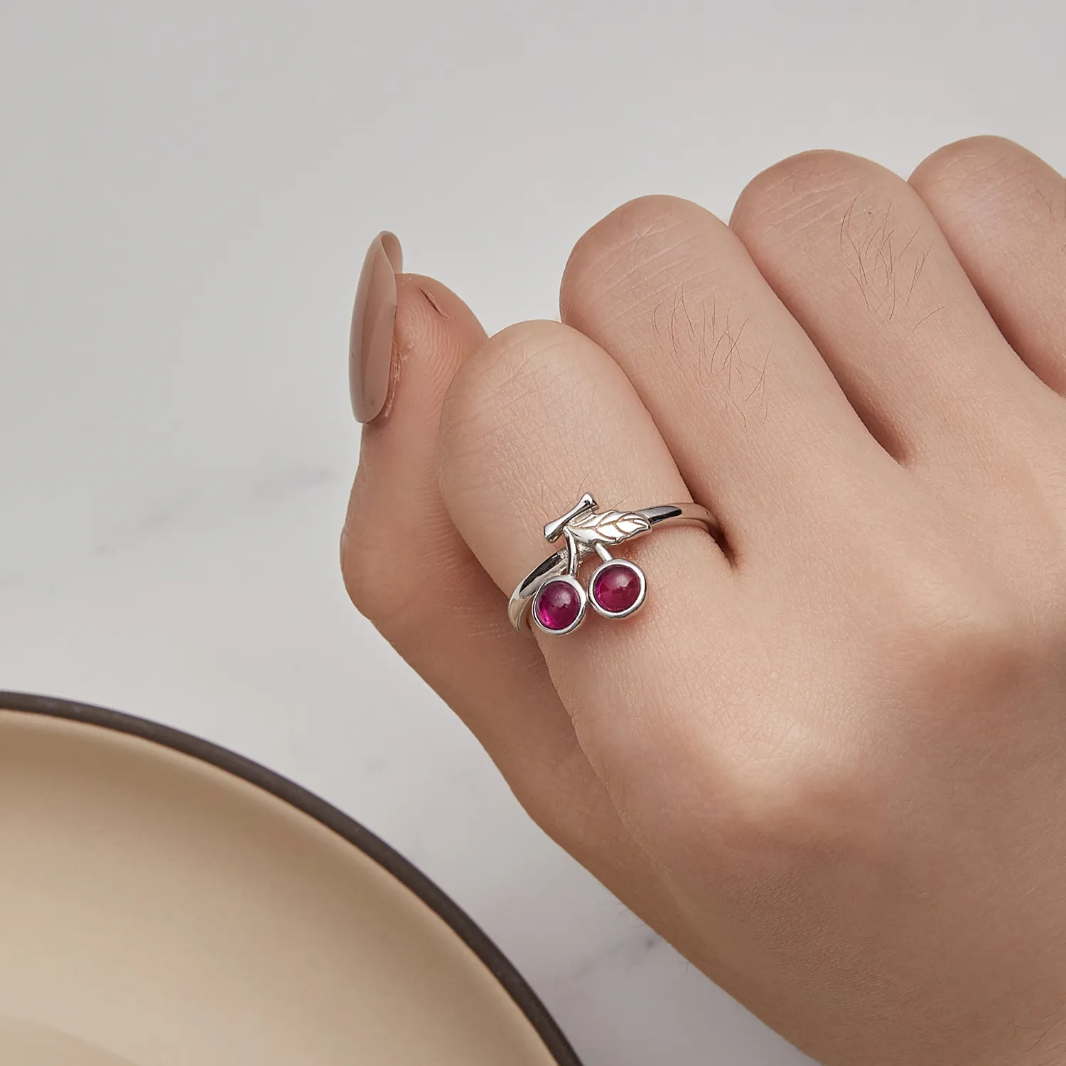 Pandora Style Cherry Open Ring - SCR936