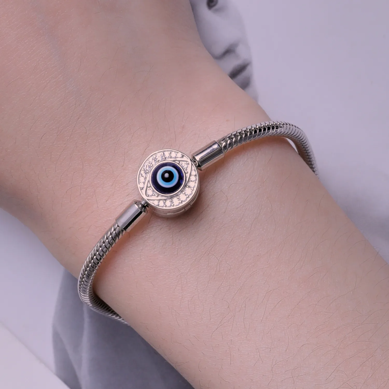 Pandora Style Devil Eye Basics kjedearmbånd - BSB122