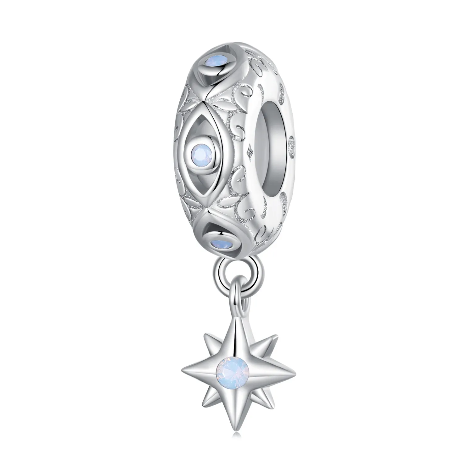 pandora style devils eye star spacer charm bsc857