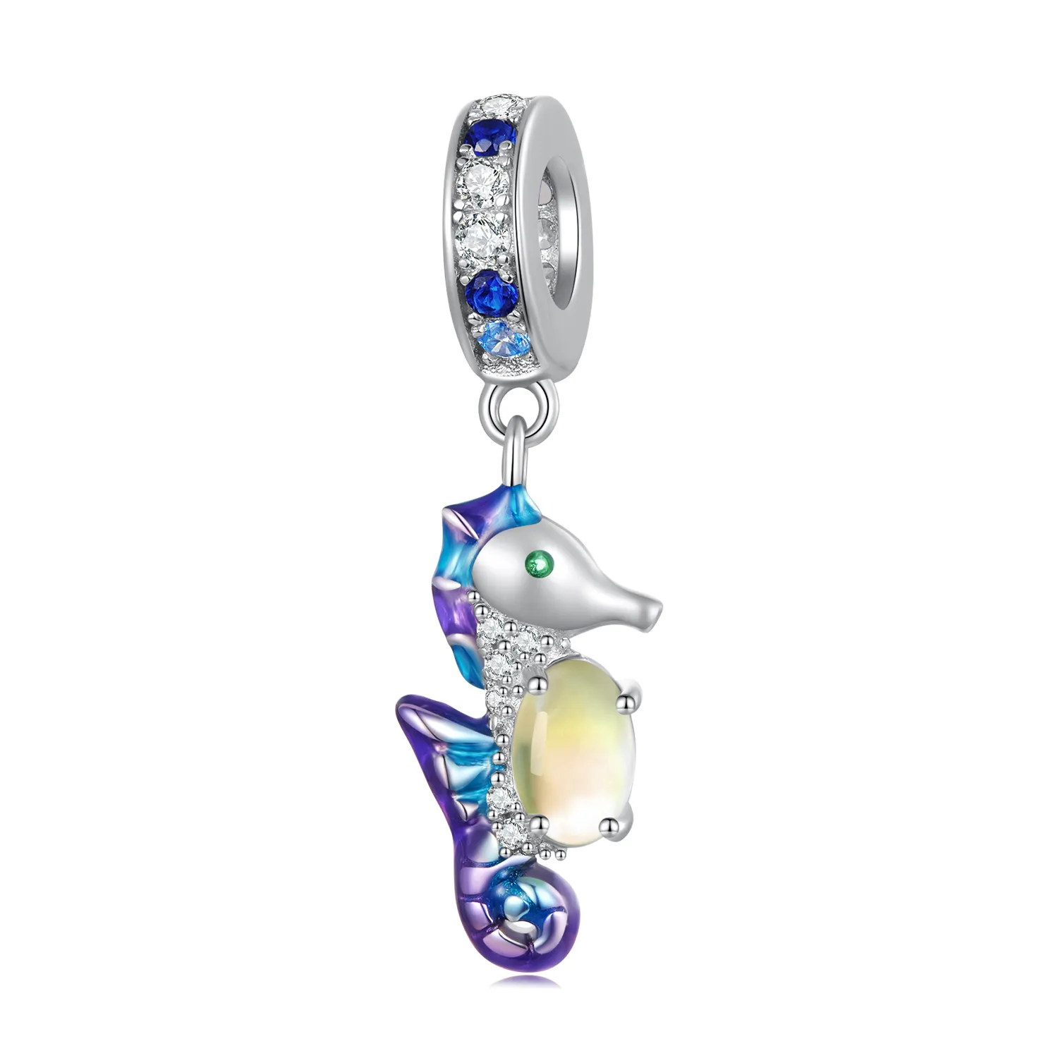 pandora style exquisite seahorse pendant charm bsc850