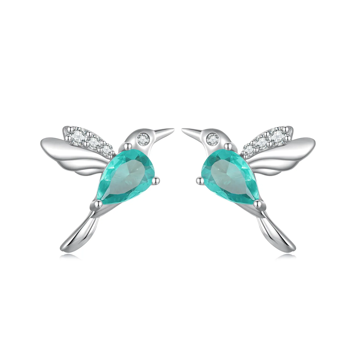 pandora style hummingbird stud øredobber bse849