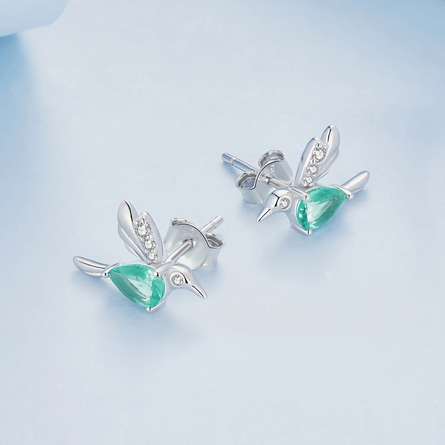 Pandora Style Hummingbird Stud øredobber - BSE849