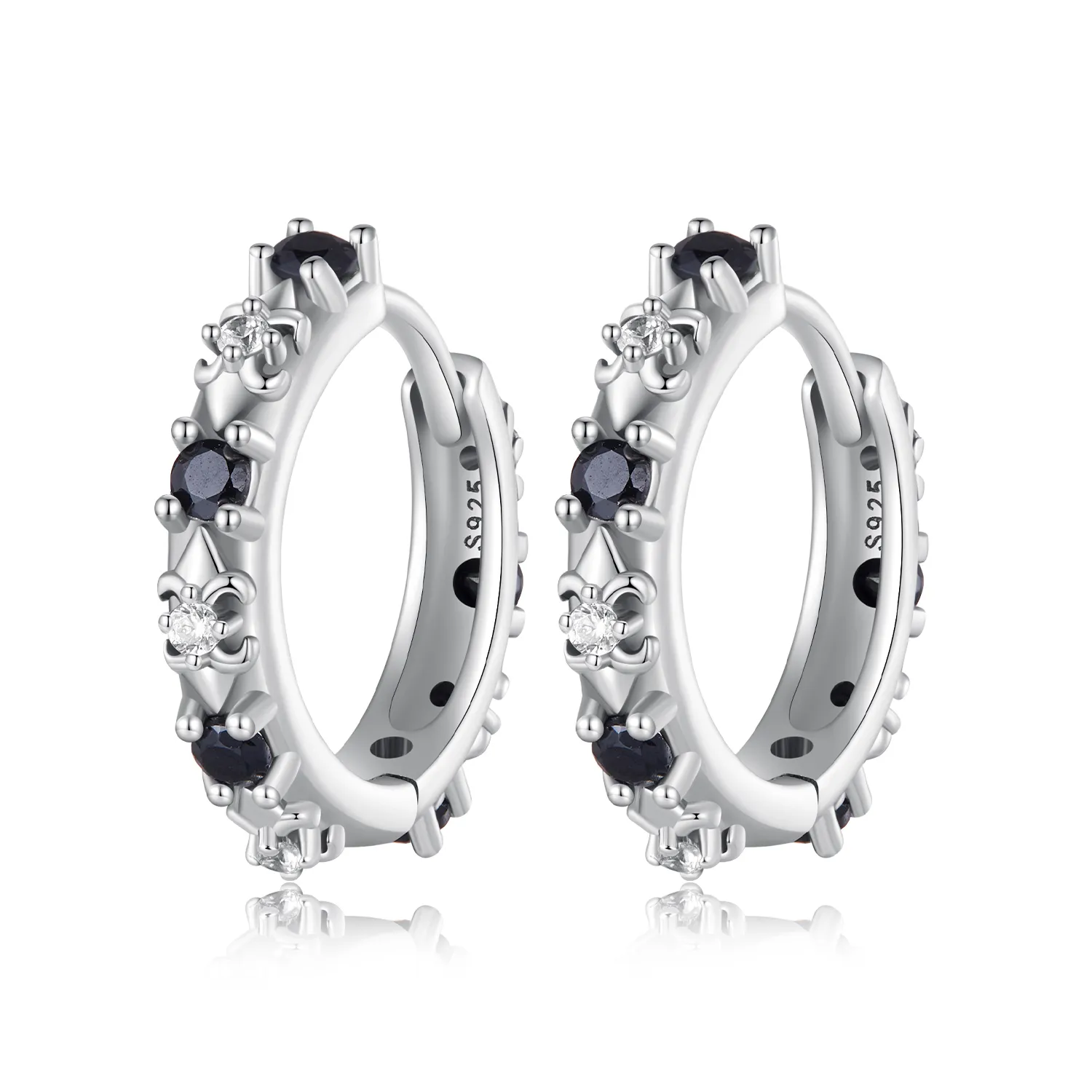 Pandora Style Iris Hoops øredobber - SCE1605-BK