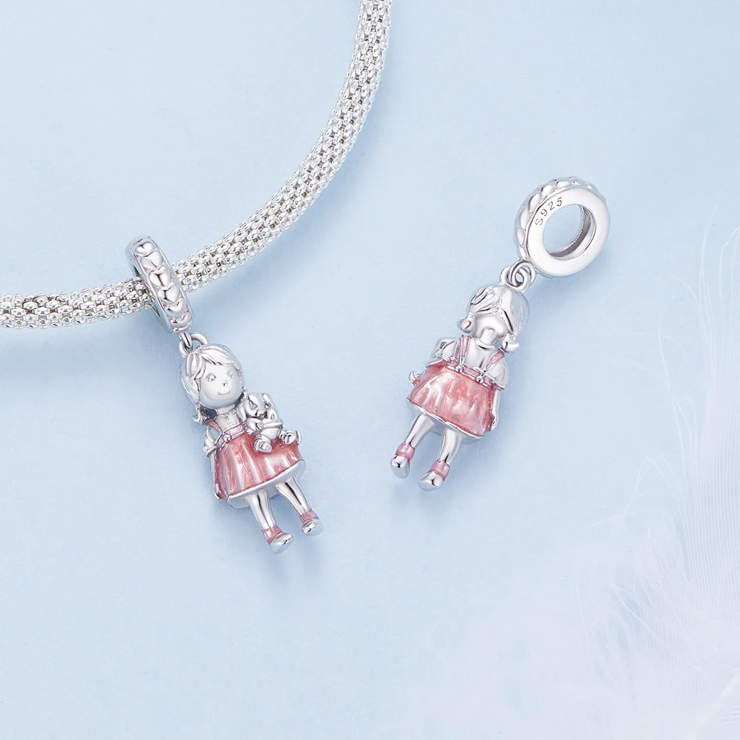 Pandora Style Little Girl Anheng Charm - BSC878