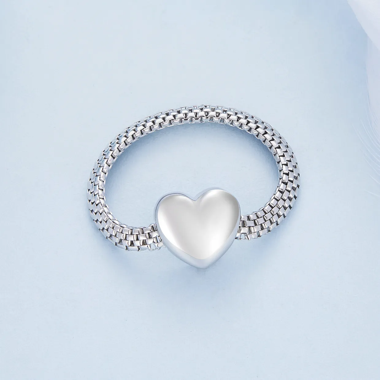 Pandora Style Love Chain Ring - BSR422