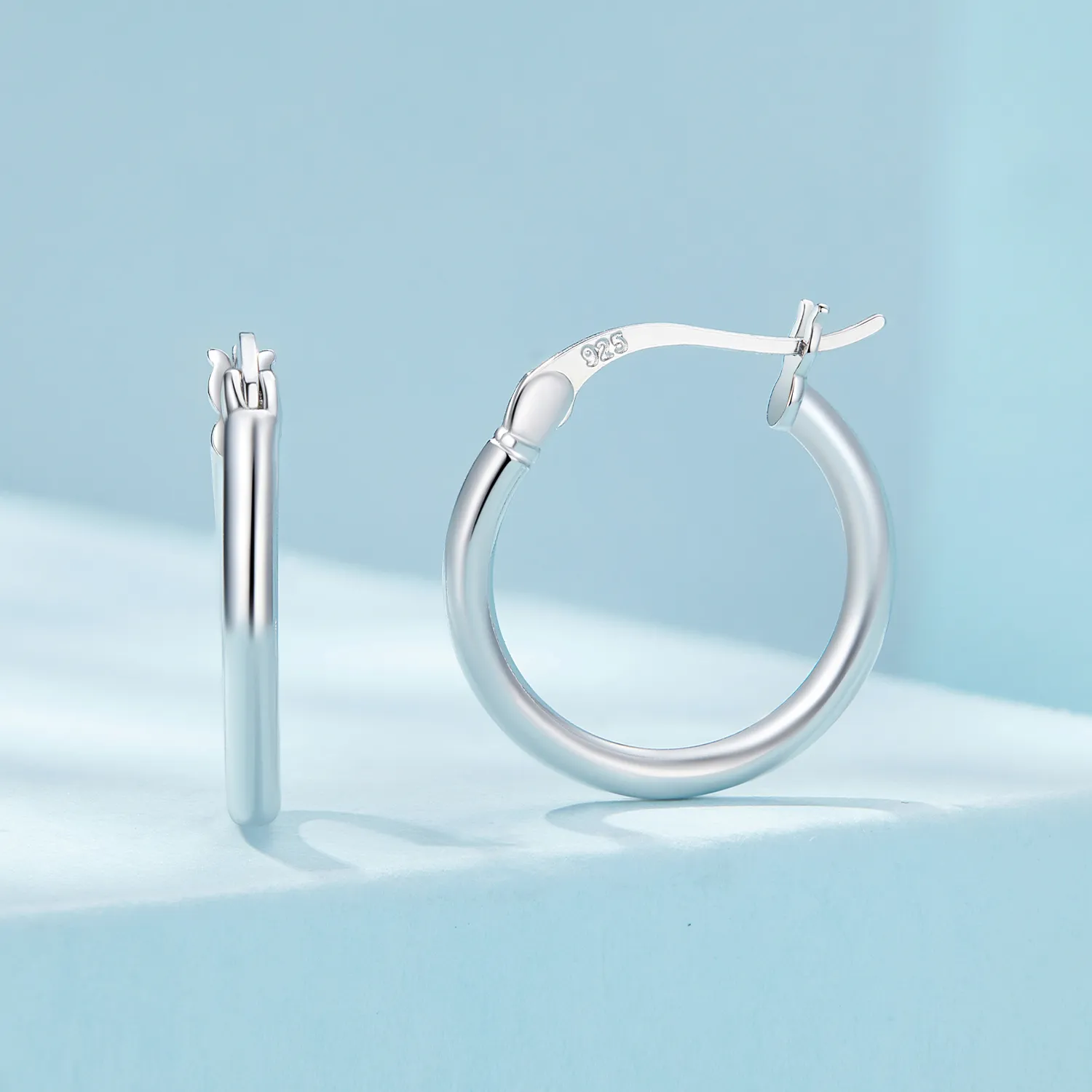 Pandora Style Medium circle Hoops øredobber - SCE1608-M