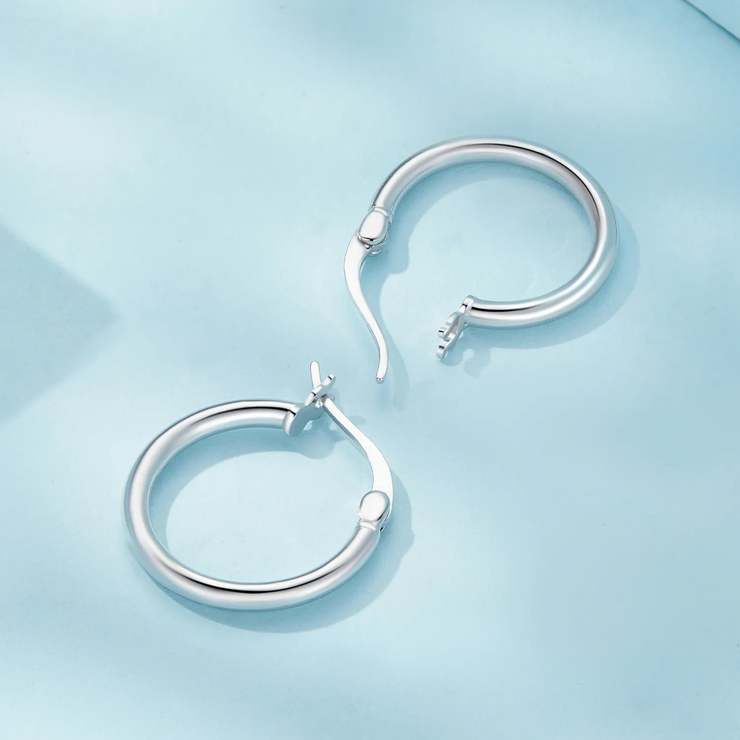 Pandora Style Medium circle Hoops øredobber - SCE1608-M