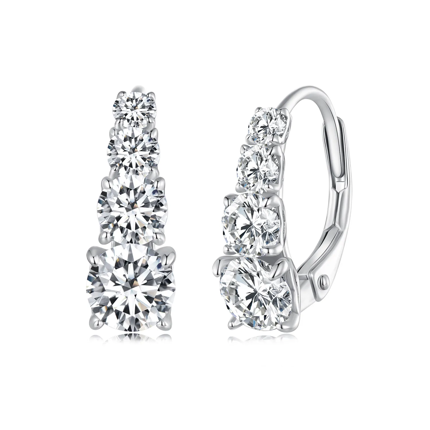 Pandora Style Moissanite Hoops øredobber - MSE023