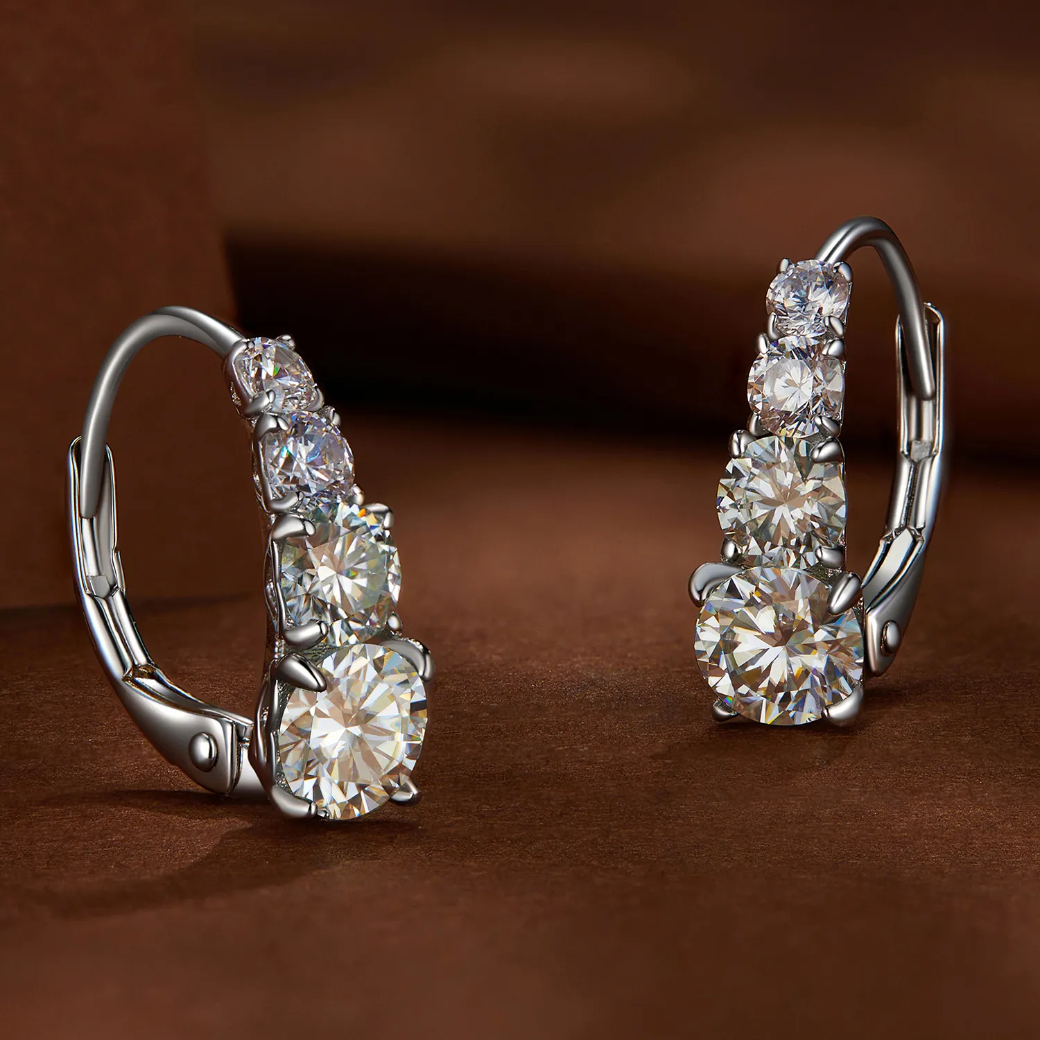 Pandora Style Moissanite Hoops øredobber - MSE023