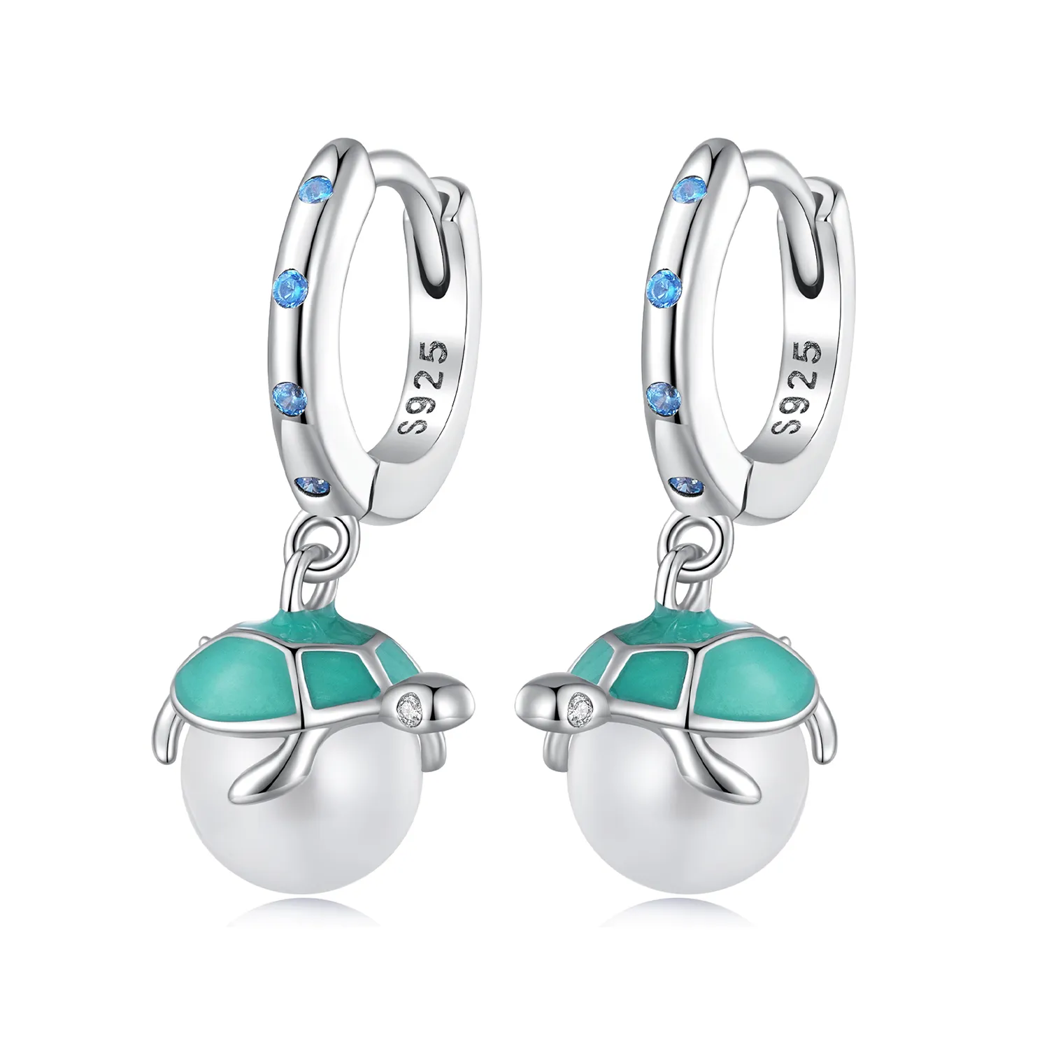 Pandora Style Sea Turtle Hoops øredobber - SCE1597