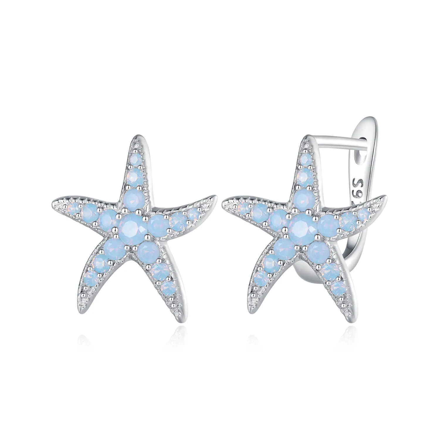 pandora style starfish hoops øredobber bse840