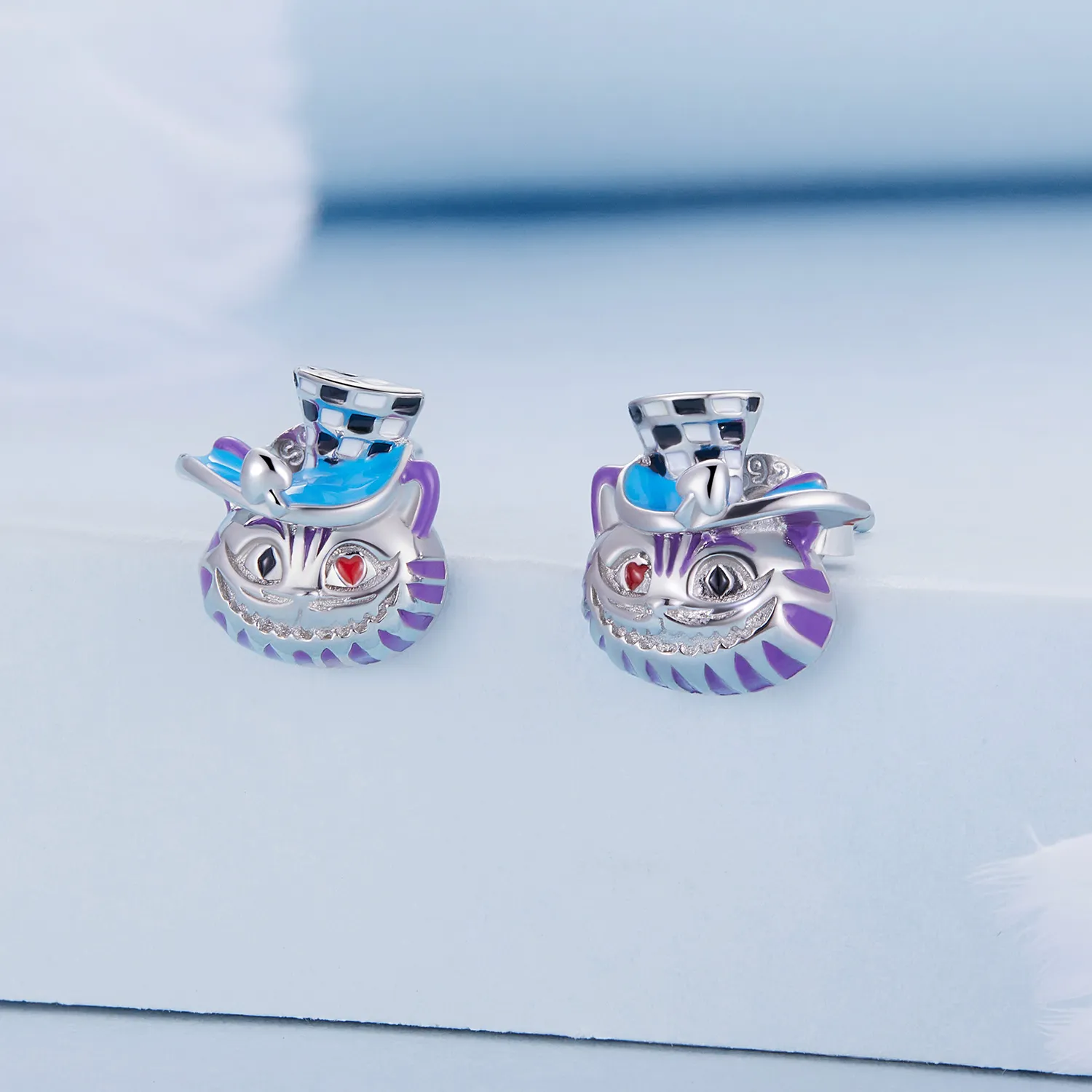 Pandora Style Weird Magician Cat Stud øredobber - BSE823