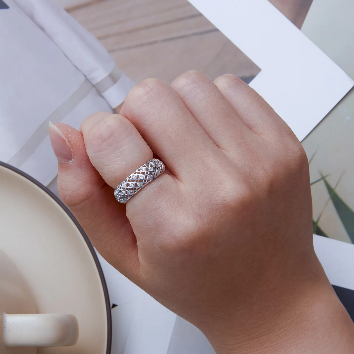 Pandora Style Anniversary Band Ring - BSR333