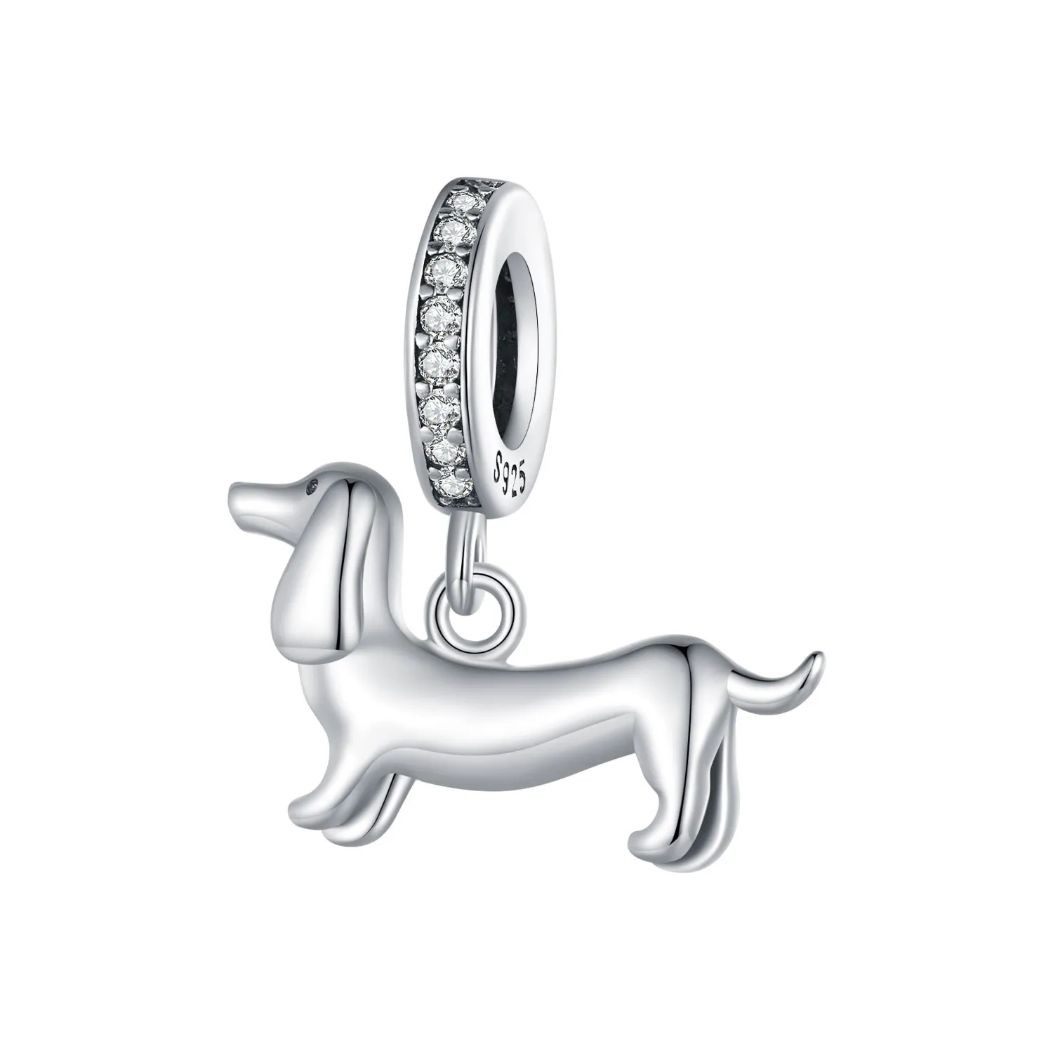 pandora style dachshund charm scc2561