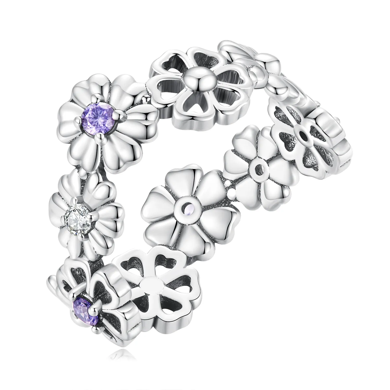 pandora style daisy chain ring scr873