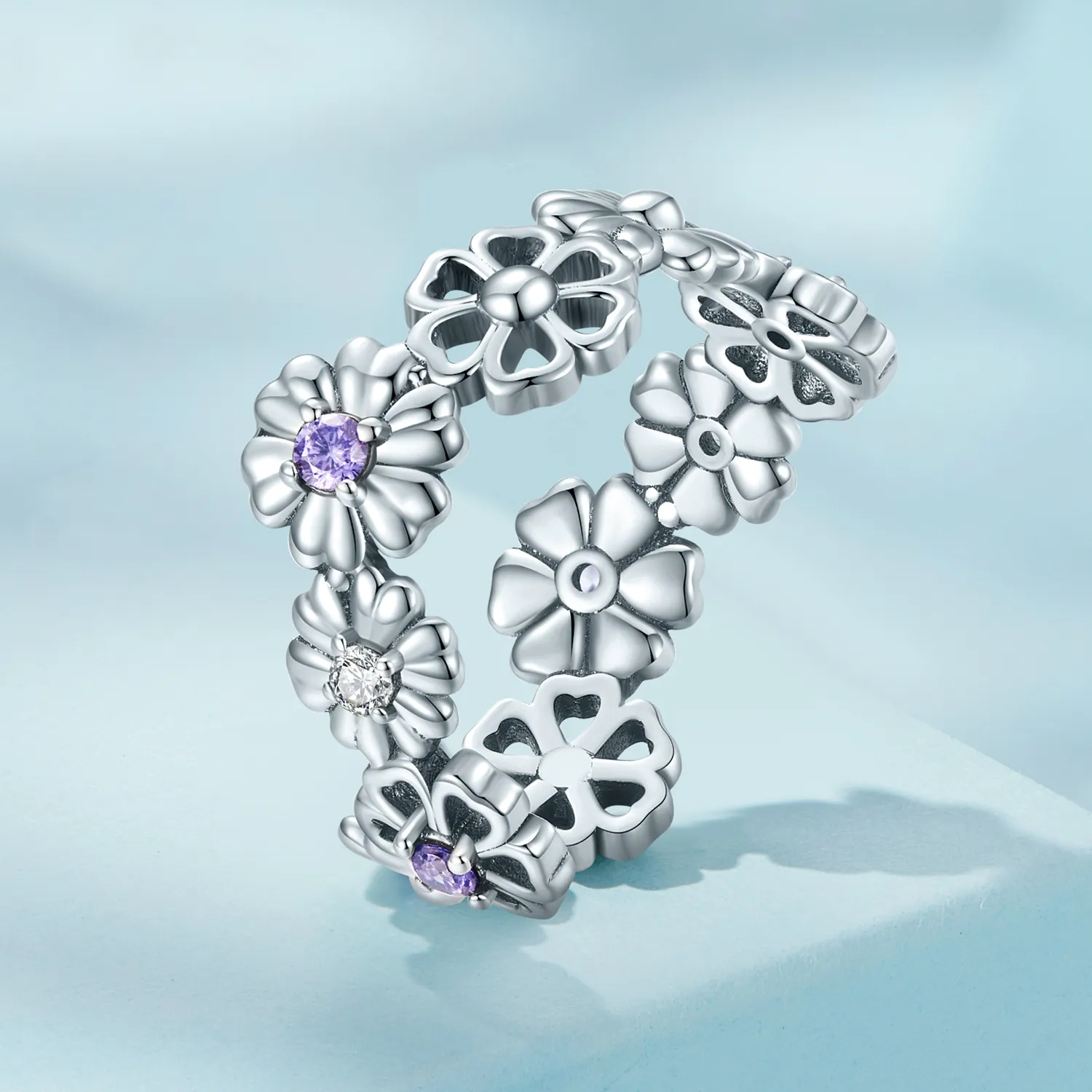 Pandora Style Daisy Chain Ring - SCR873