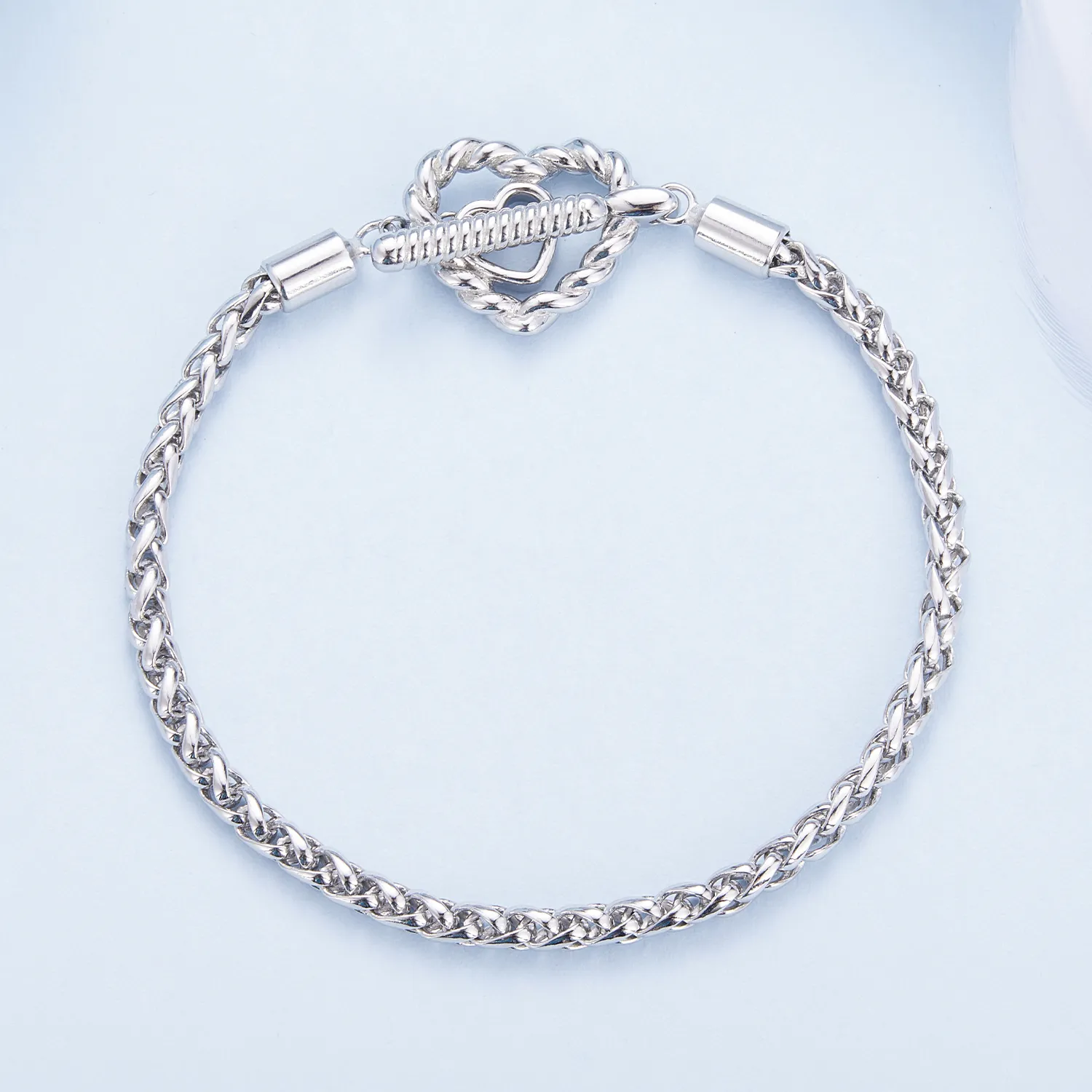 Pandora Style Heart T Bar armbånd - BSB132