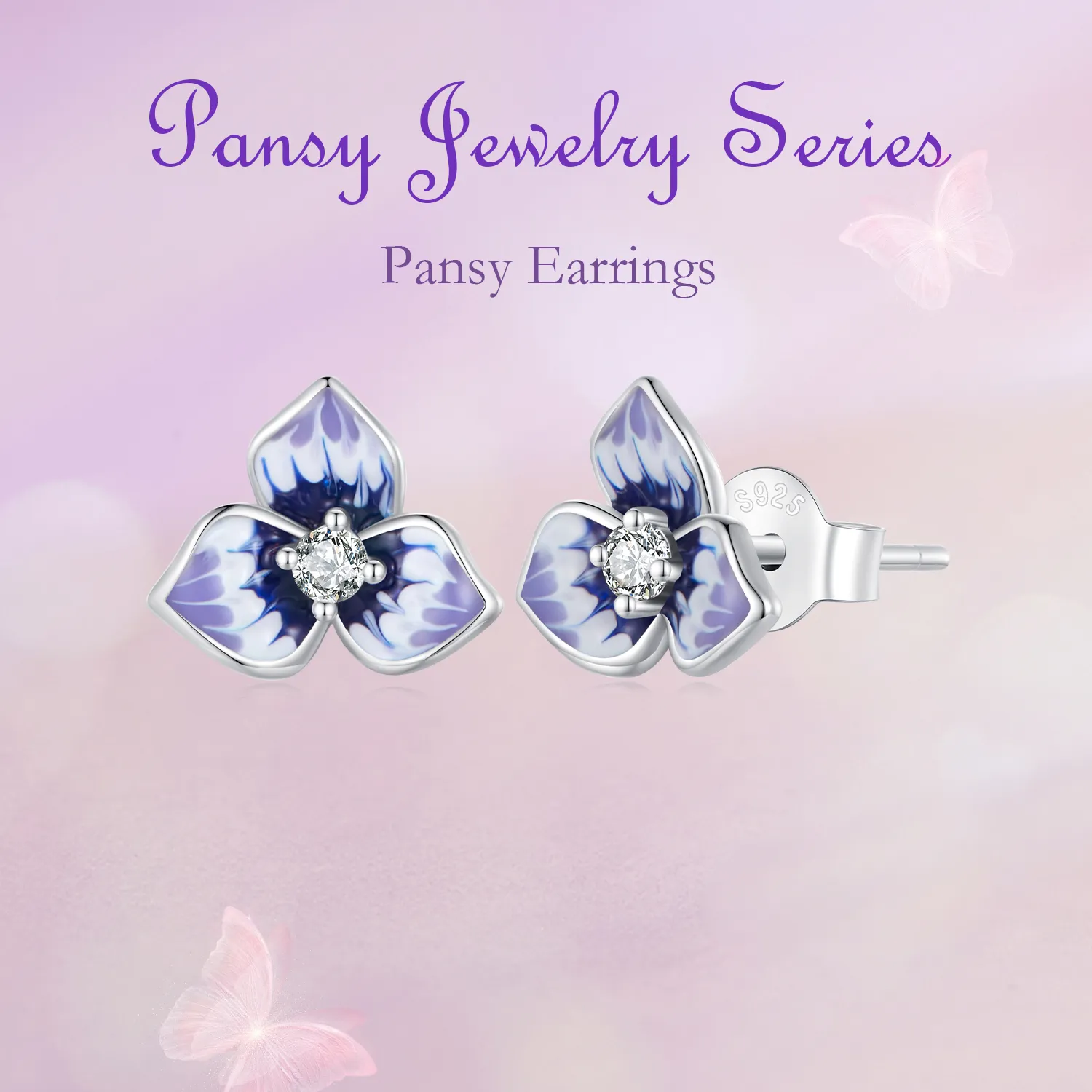 Pandora Style Pansy øredobber - BSE860