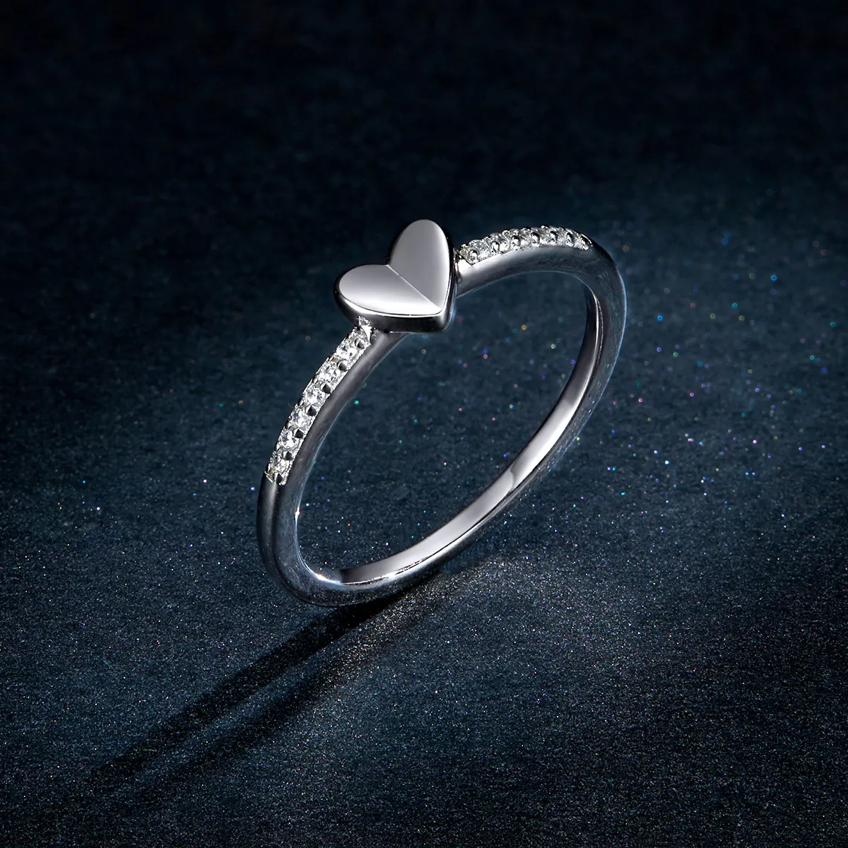 Pandora Style Sparkle And Hearts Ring - BSR121