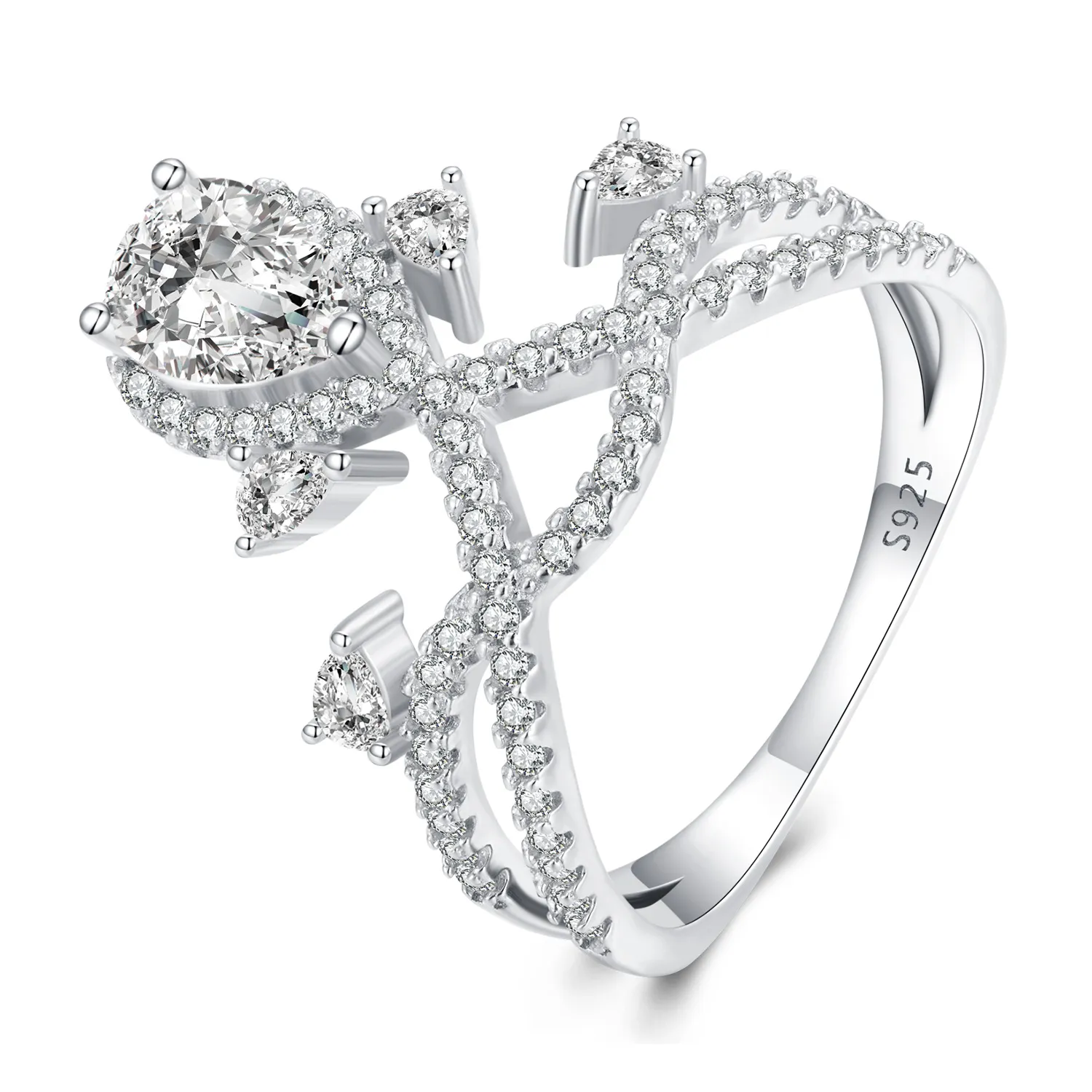 Pandora Style Tiara Ring - BSR368