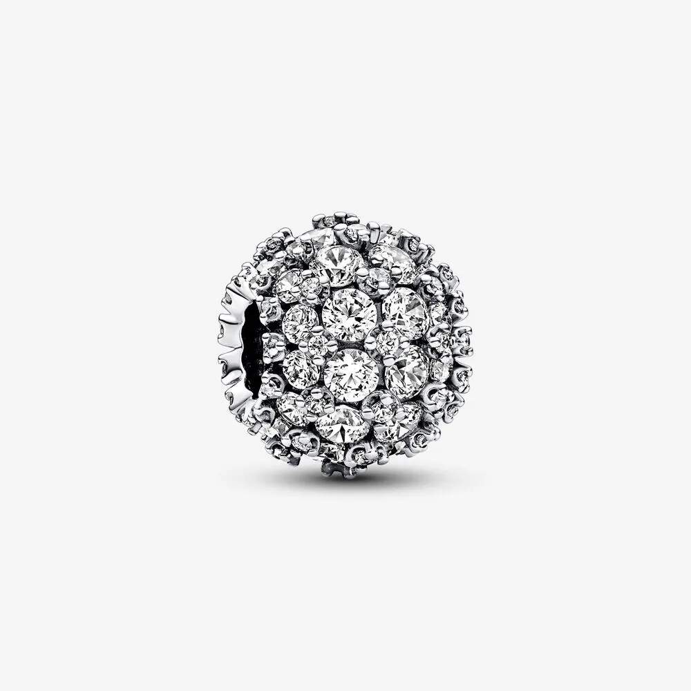 pandora funklende pavé rund charm 792630c01