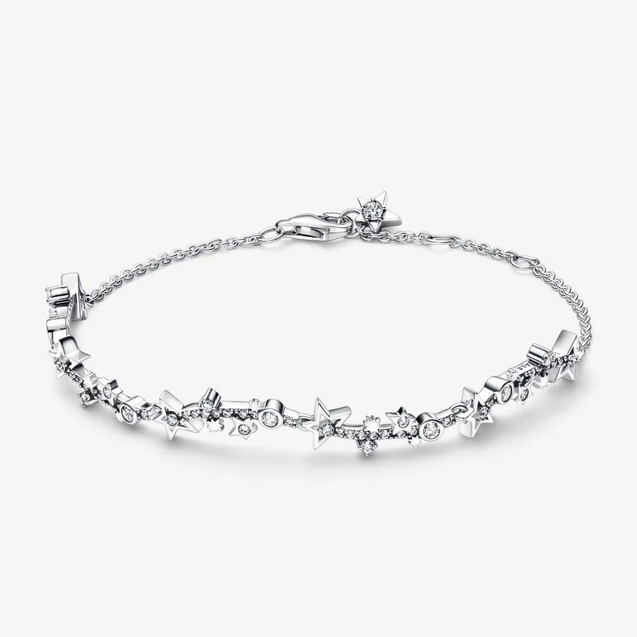 Pandora Milky way sterling silver bracelet with clear cubic zirconia - 592425C01