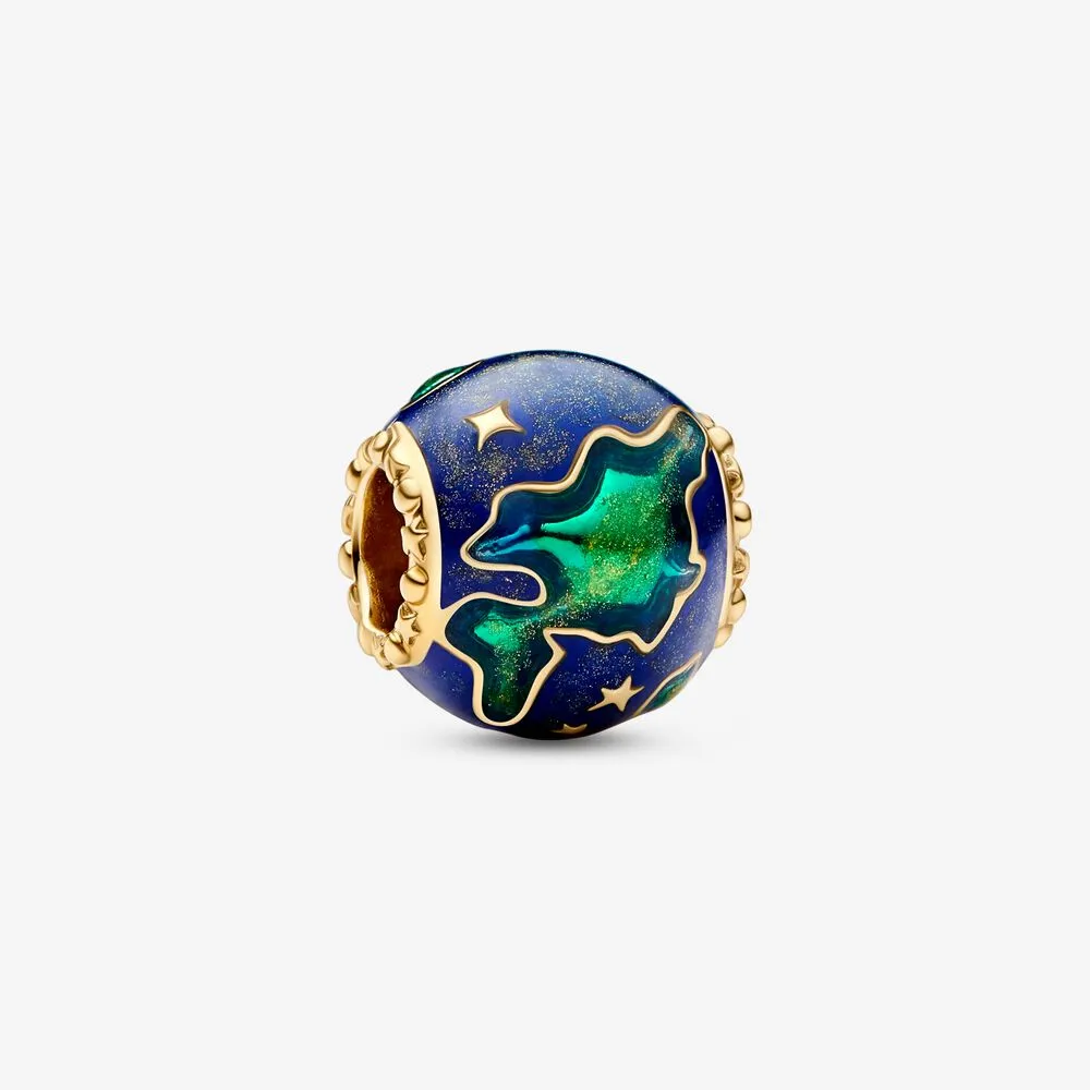 Pandora Earth 14k gold-plated charm - 762431C01