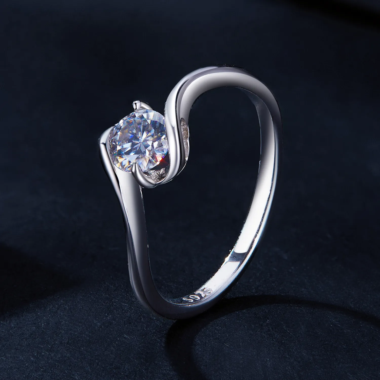 Pandora Style 0.5Ct Moissanite Ring (ett sertifikat) - MSR040