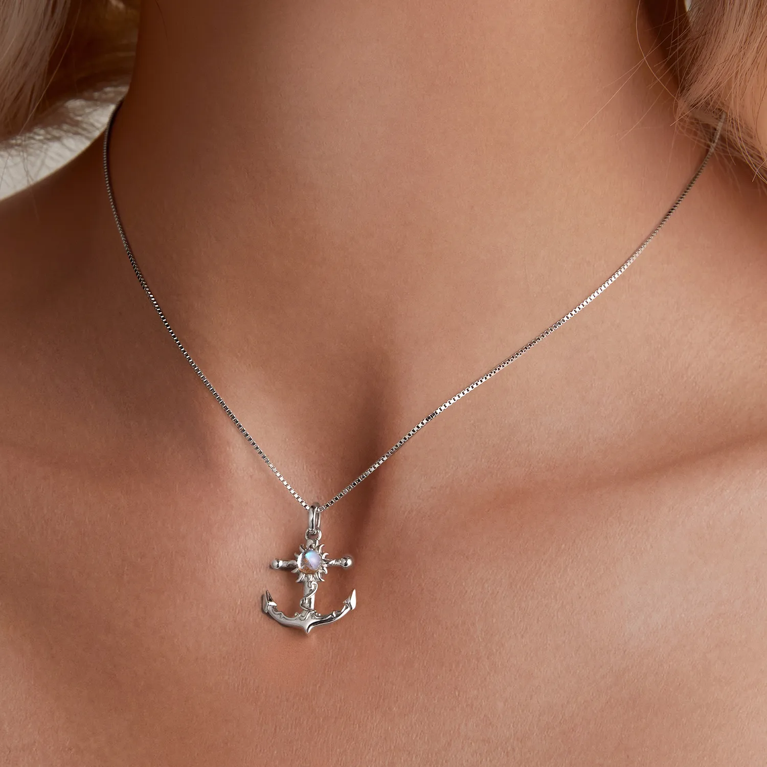 Pandora Style Anchor Halskjede - BSN349