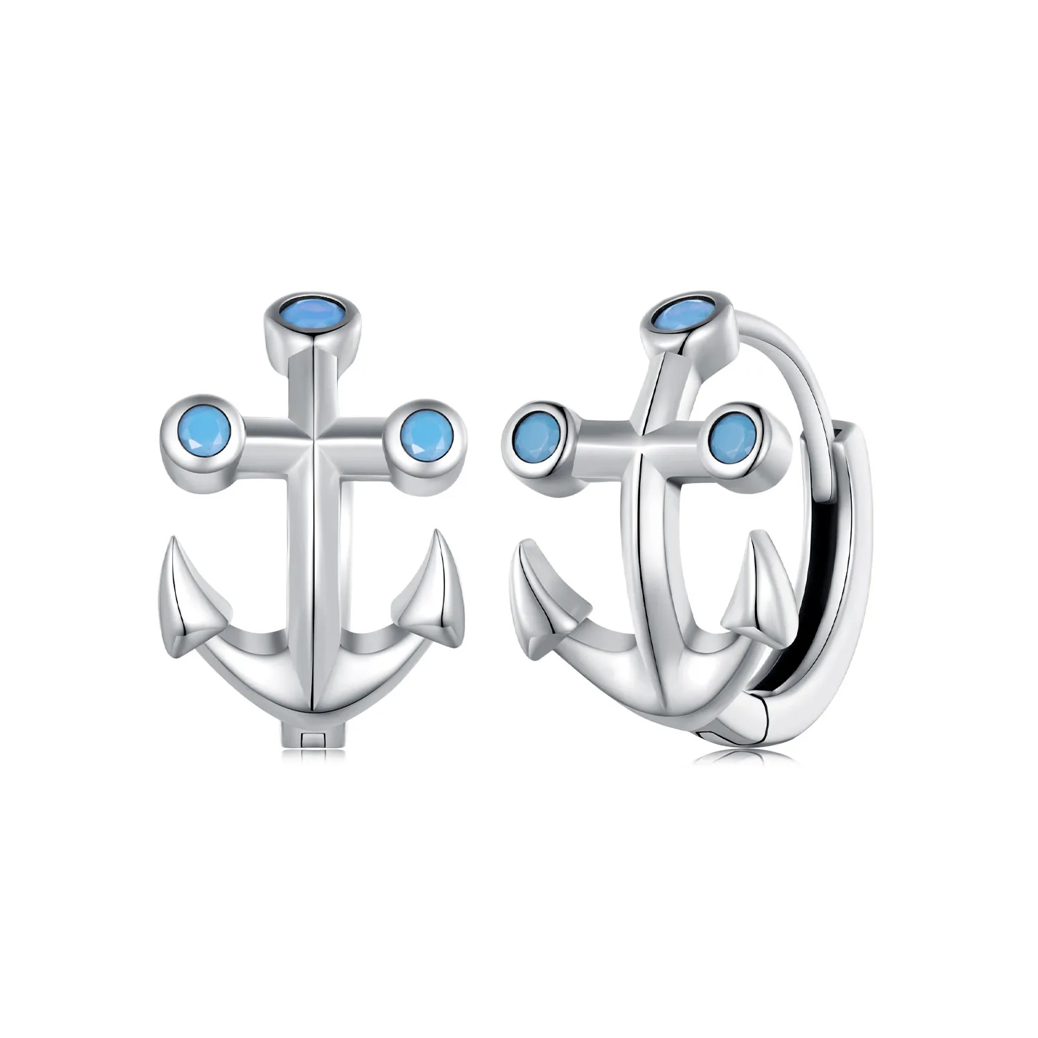 Pandora Style Anchor Hoop øredobber - SCE1619