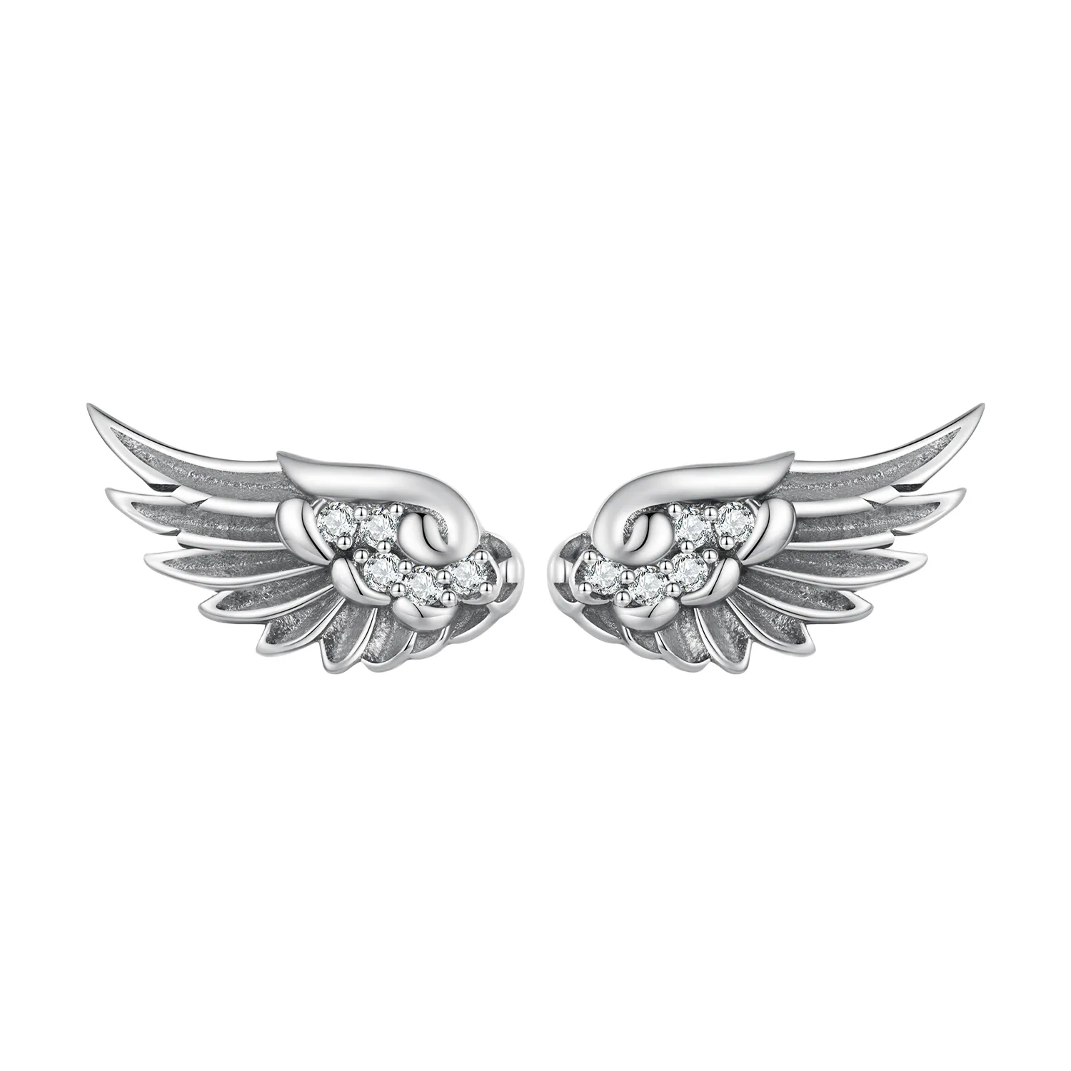 pandora style angel wings studs øredobber sce1579