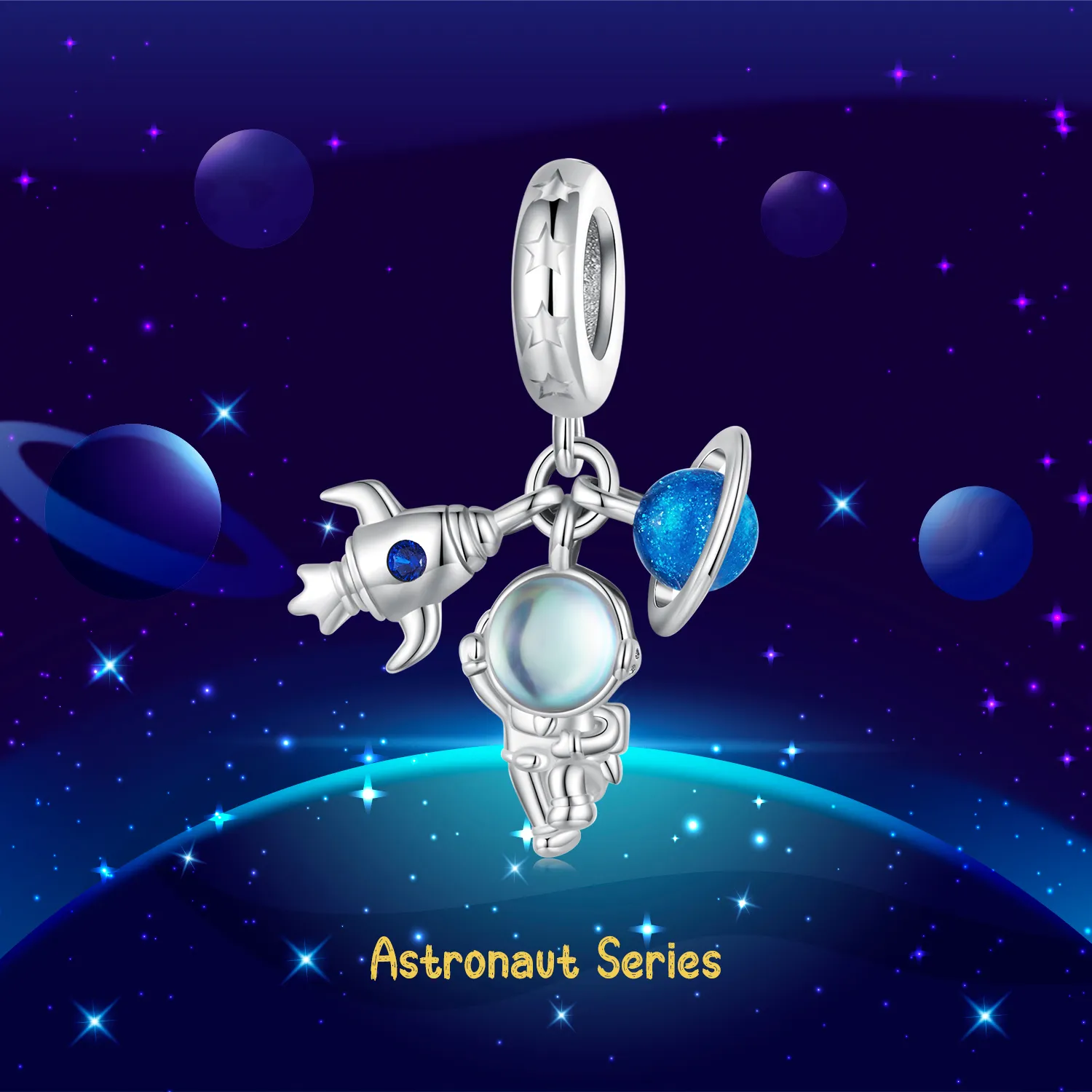 Pandora Style Astronaut Dangle - BSC791