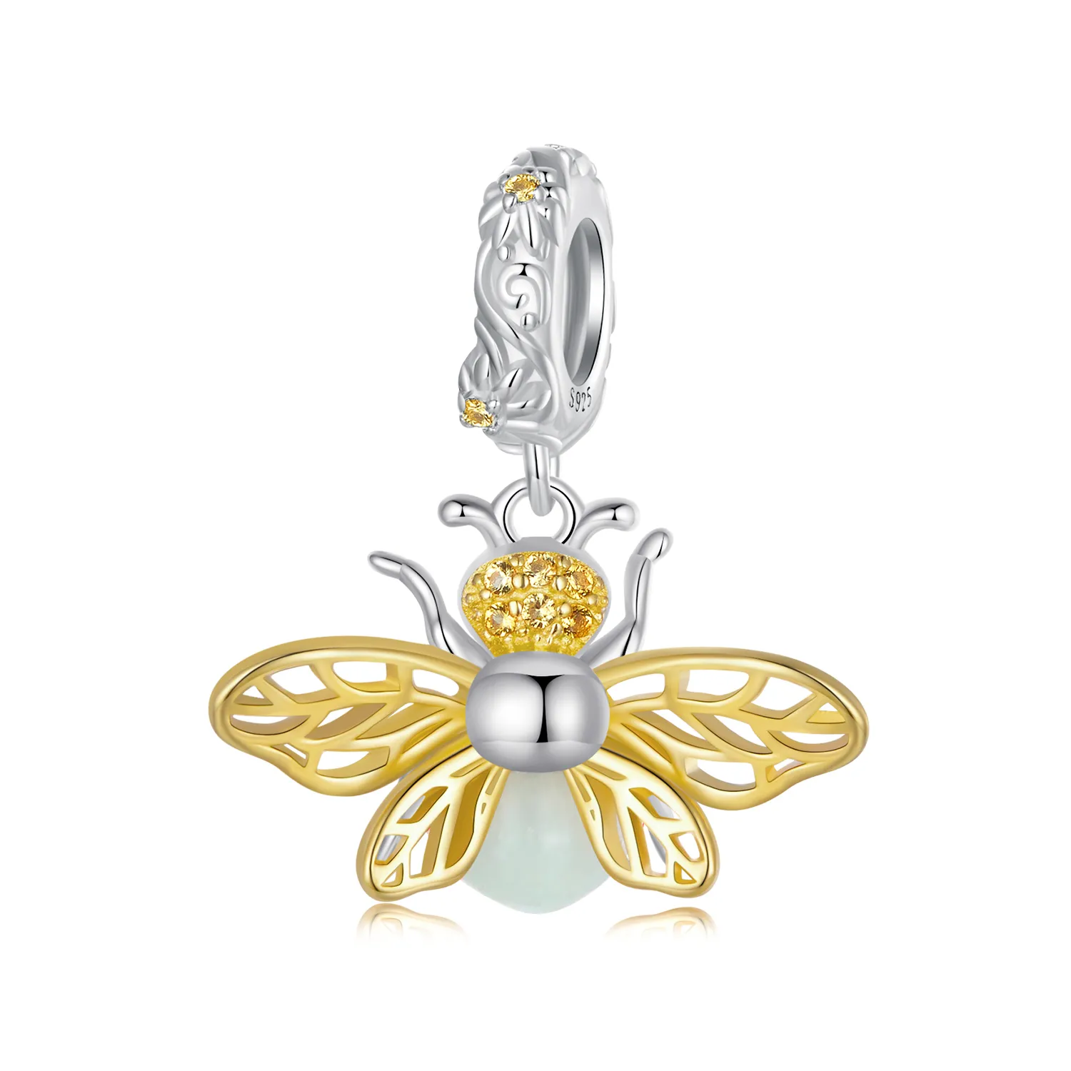 Pandora Style Bee Glow-In-The-Dark Dingle - SCC2616