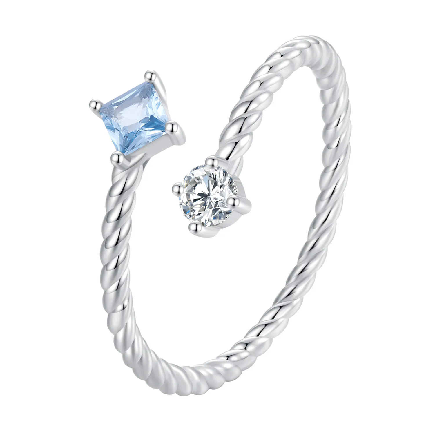 pandora style blue twist ring scr923