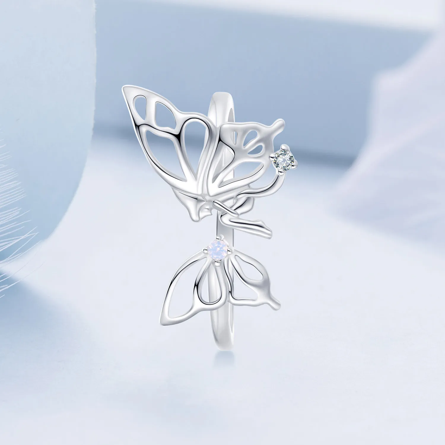 Pandora Style Butterfly Alv Ring - BSR484-E