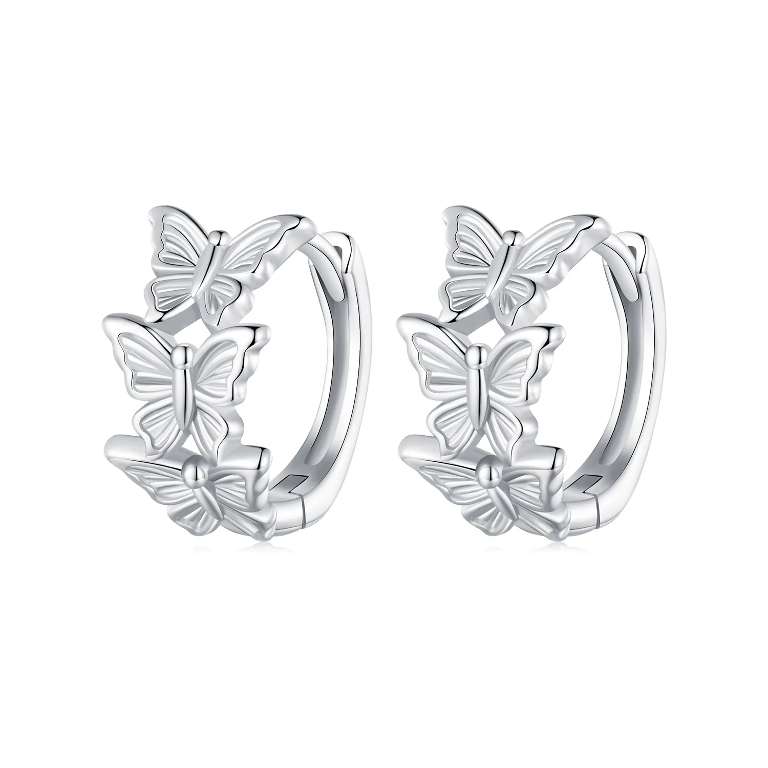 Pandora Style Butterfly Hoop øredobber - BSE908