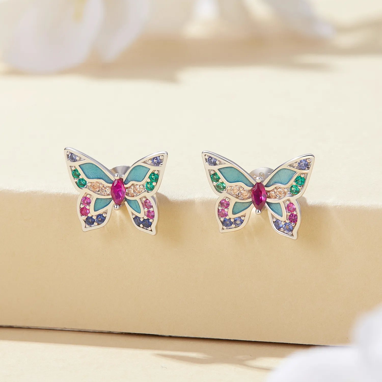 Pandora Style Butterfly Studs øredobber - BSE807