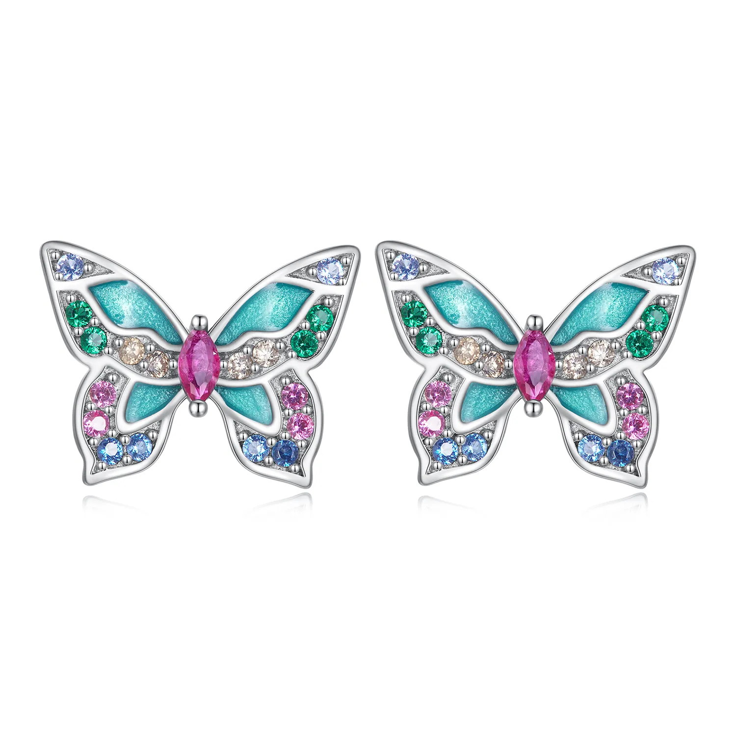 Pandora Style Butterfly Studs øredobber - BSE807