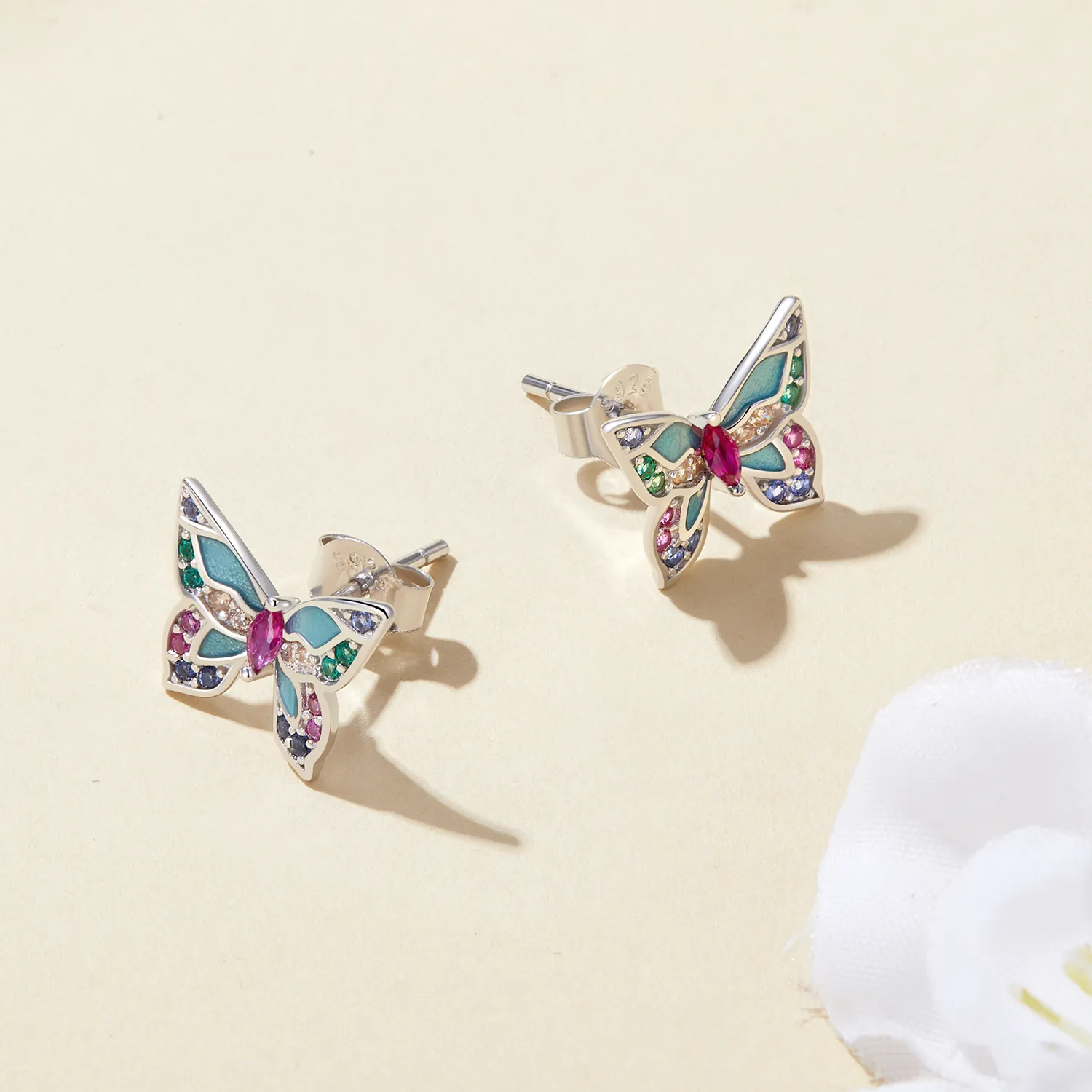 Pandora Style Butterfly Studs øredobber - BSE807