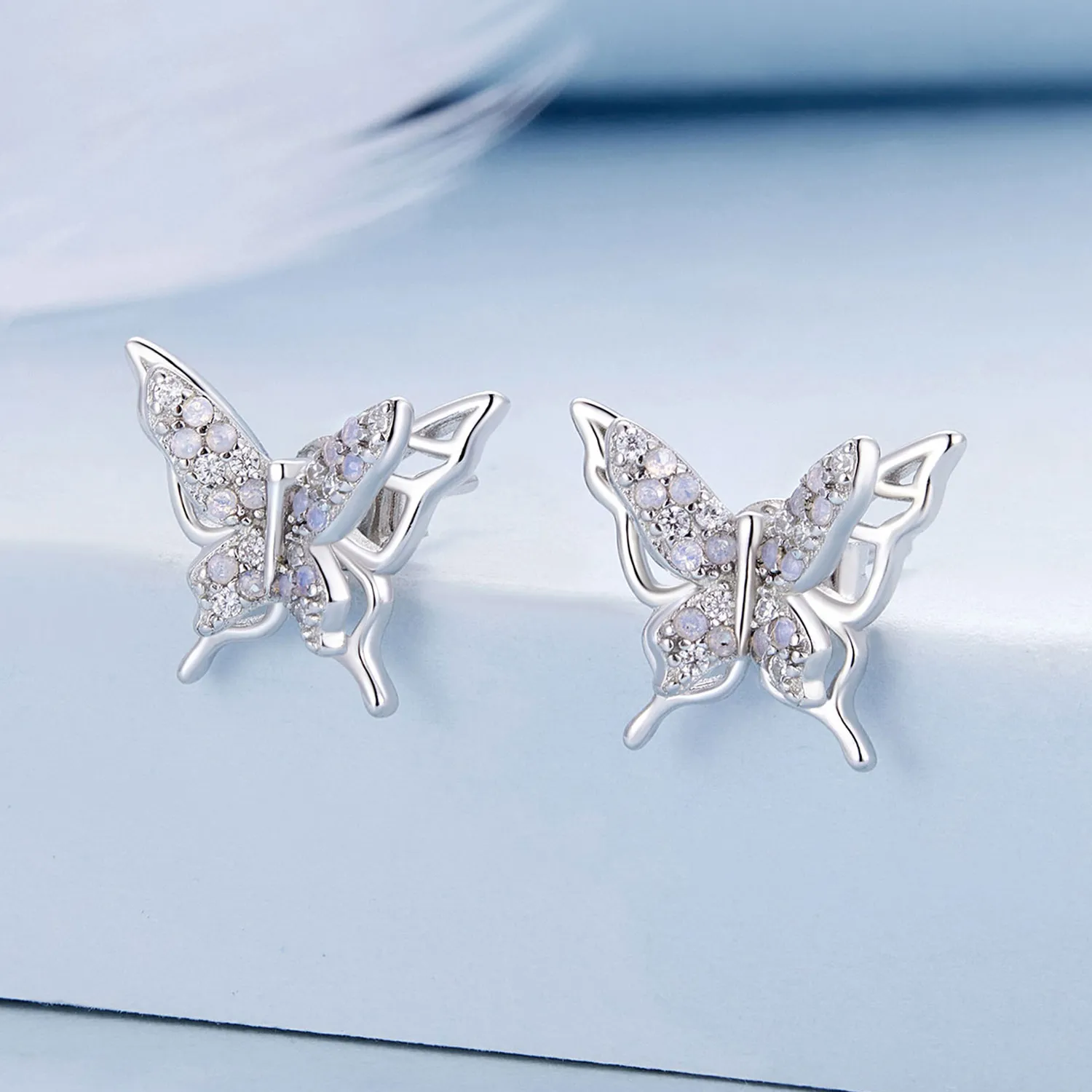 Pandora Style Butterfly Studs øredobber - BSE910