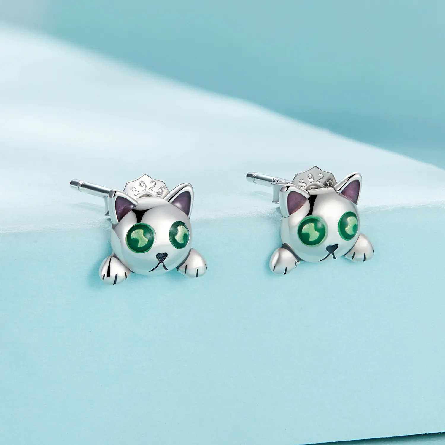 Pandora Style Cat Glow-In-The-Dark ørepynt - SCE1643