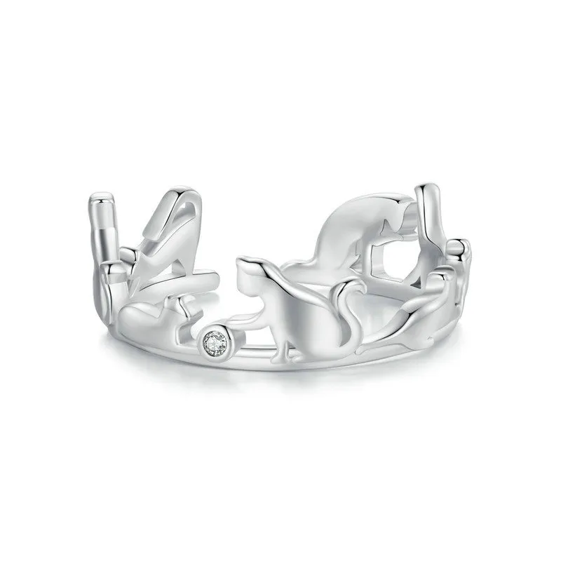 pandora style cat ring scr944 e