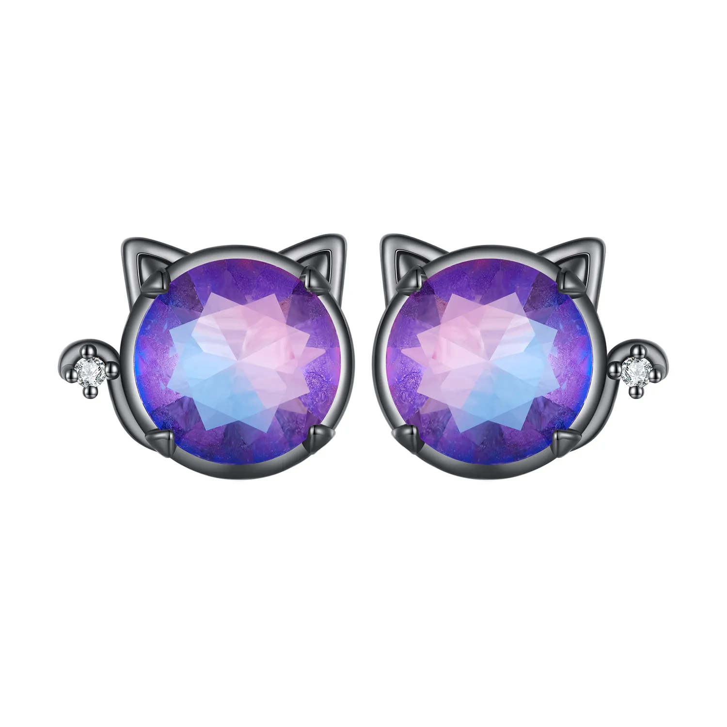 pandora style cat studs øredobber sce1568