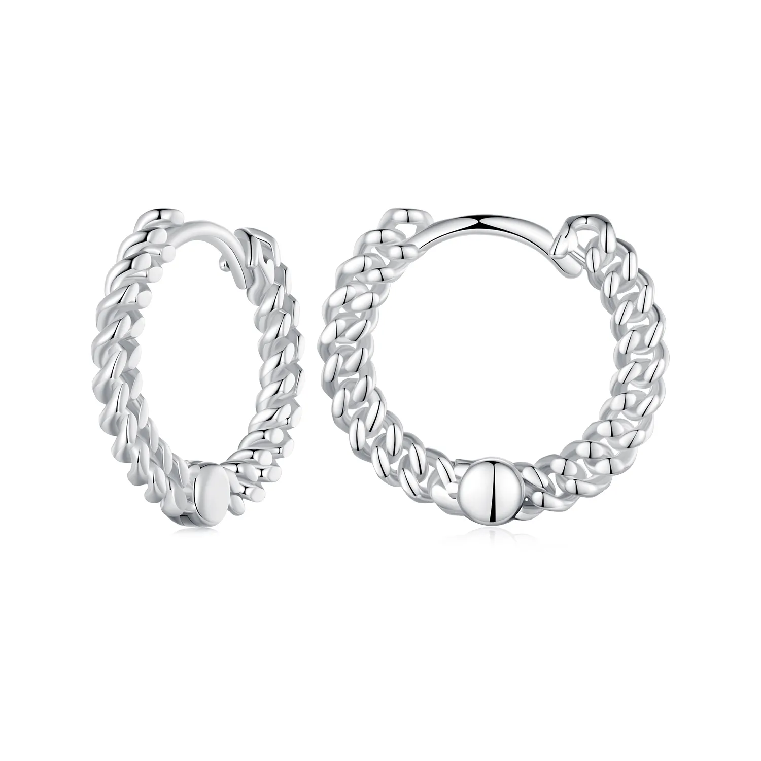 pandora style chain hoop øredobber bse906