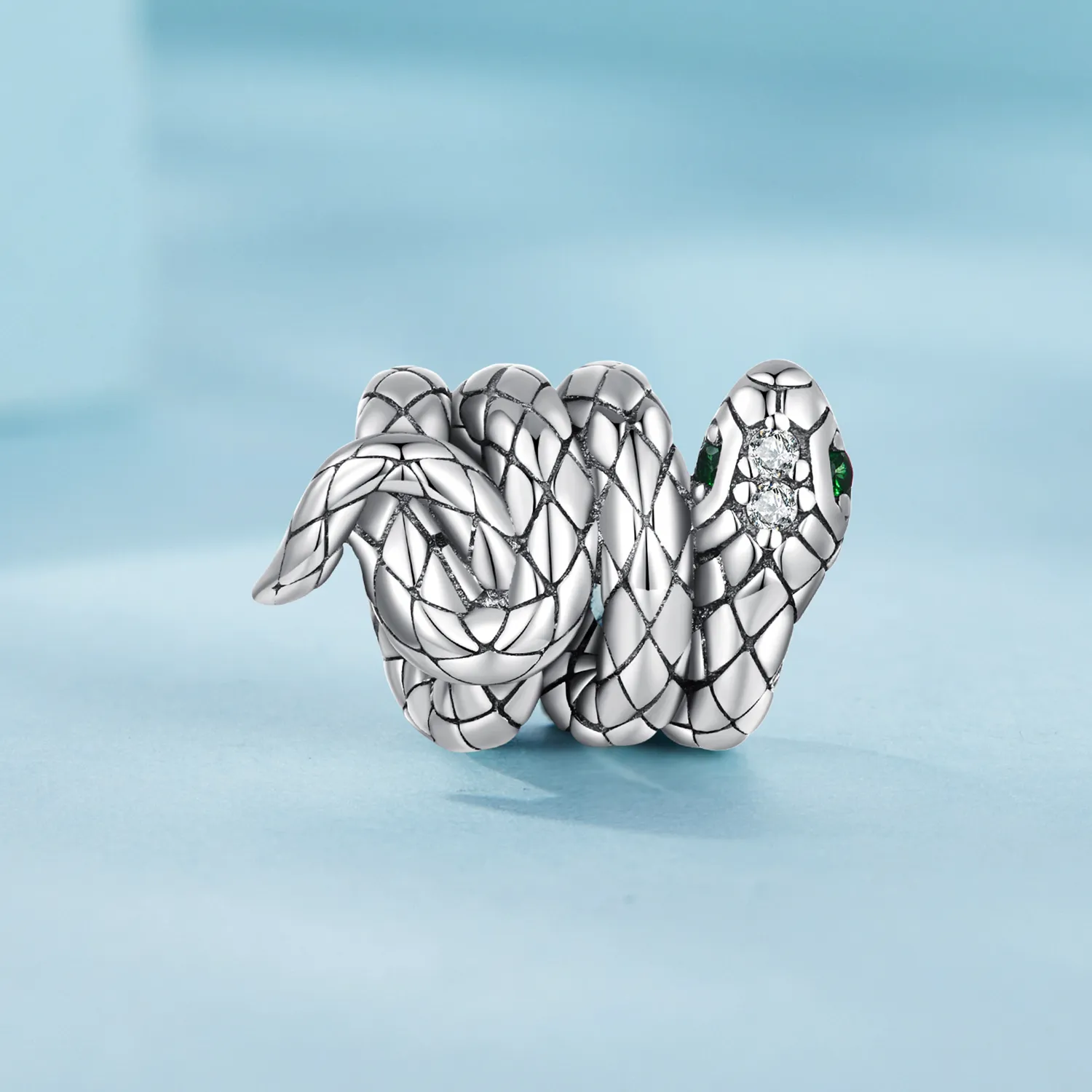 Pandora Style Coiled Spirit Snake Charm - SCC2549