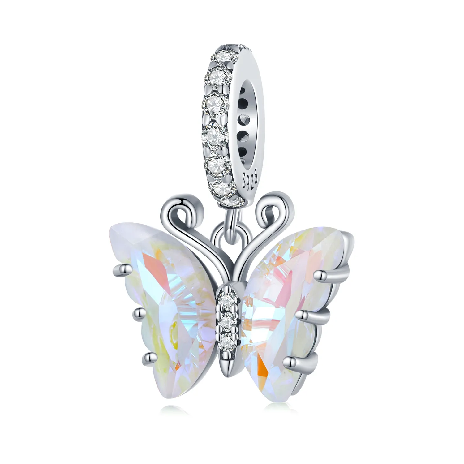 Pandora Style Colorful Aurora Butterfly Dingle - SCC2305-CF